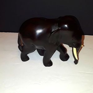 c RARE MAJESTIC BLACK BULL ELEPHANT FIGURINE